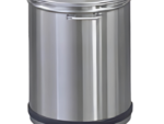 poubelle à couvercle inox 100%