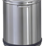 poubelle à couvercle inox 100%
